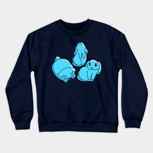 Three Blue Bunnies Crewneck Sweatshirt